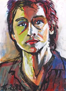 Maleri av Helga Bosten fra selvportrettserien «Selbst»