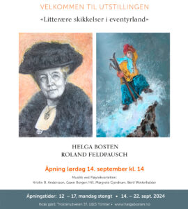 Kunstplakat med Selma Lagerlöf og Peer Gynts Solveig